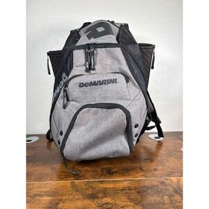 DeMarini Voodoo Baseball Softball Equipment Backpack Gray Black Bat Bag Hook